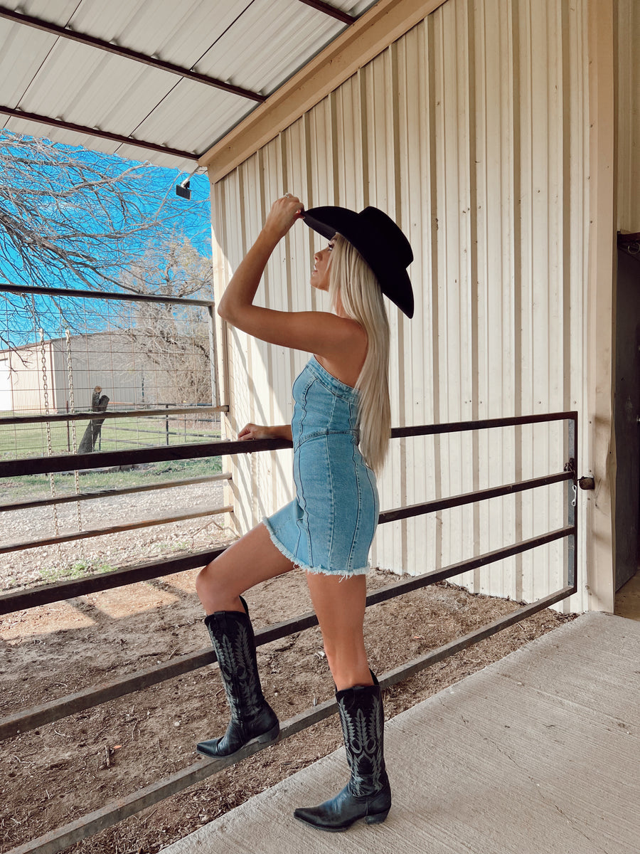 The Burkley Denim Dress Medium The Burkley Denim Dress Medium