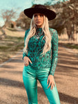 The Atalaya River Turquoise Top