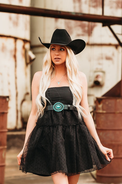 formal dress with cowboy hat Cowlgirl Cool Styling in Bridal Fashion Grace Loves Lace US