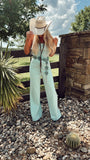 The Hamilton Aqua Denim Jumpsuit